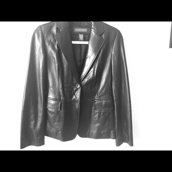 Leather blazer