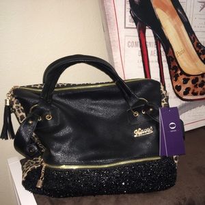 Black/Leopard Hand Bag