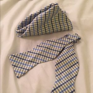 Izod bow tie and pocket square set