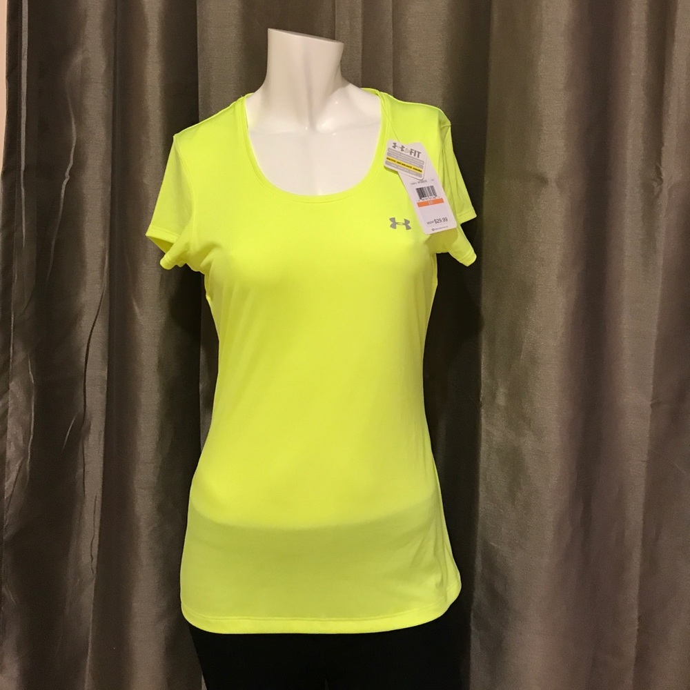 NWT neon yellow Under Armour top