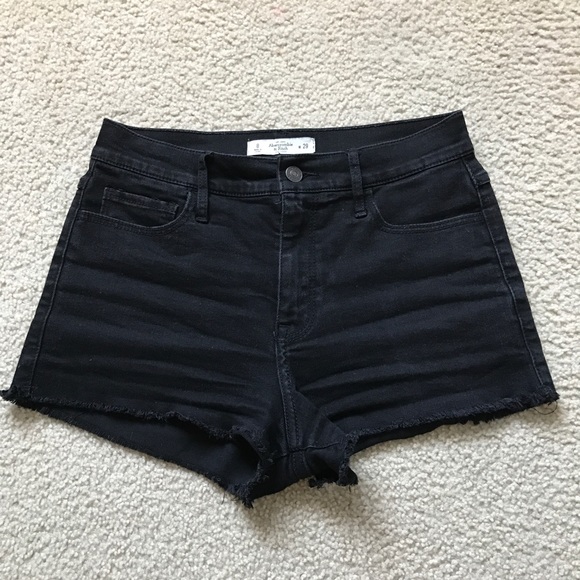 Abercrombie High Waisted Black Shorts
