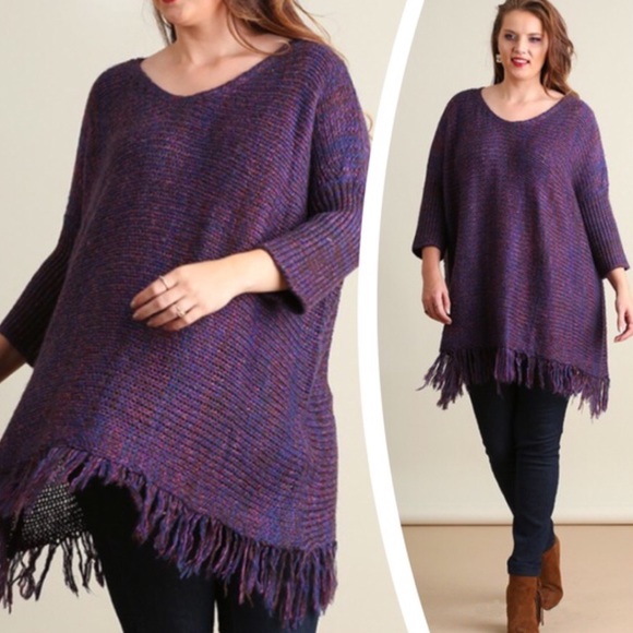 π₯HOST PICK 9/2π₯BEAUTIFUL PURPLE MIX SWEATER - Picture 2 of 4