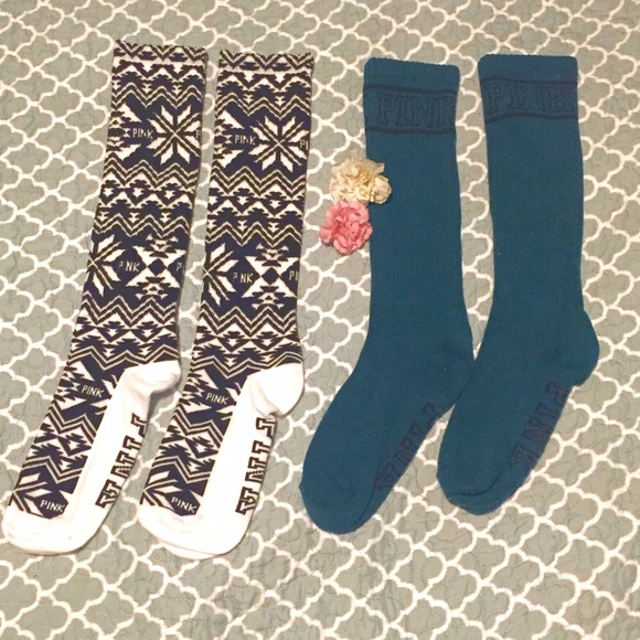 PINK Victoria's Secret Shoes - Victoria's Secret Pink 2 Pair High Sock Bundle