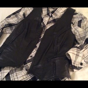 Genuine Leather Vest by "Leather Gallery" Size 16
