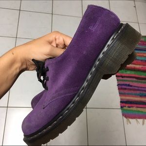 purple suede doc martens