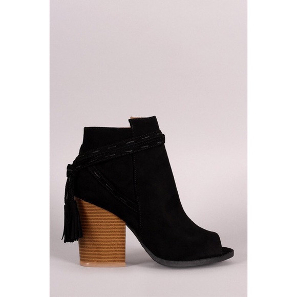 Restocked- Vegan Suede Ankle Booties - Picture 4 of 5