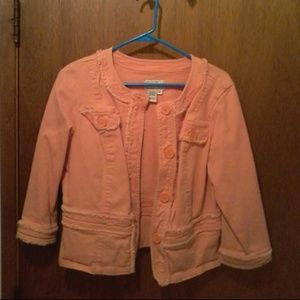 Orange jean jacket