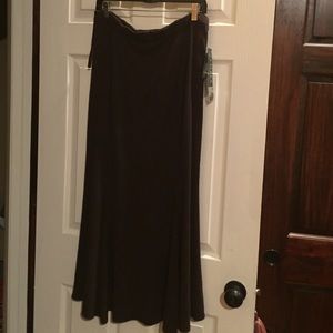 Dark Chocolate Lauren Cashmere Knit long skirt