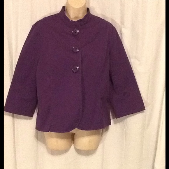 Coldwater Creek Purple Light Weight Jacket 14