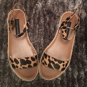 Leopard sandals