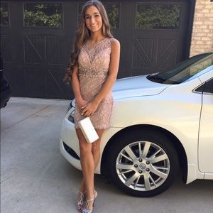 Blushed rose homecoming dress!