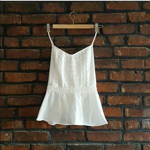 White peplum camisole