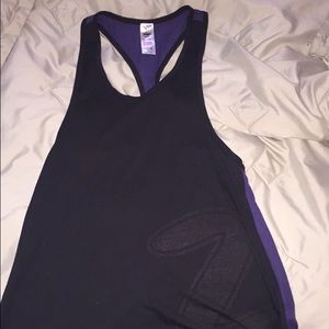 Zumba Racer back tank XS purple and black