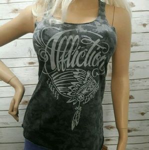 CUTE AUTHENTIC Affliction Gray Camo Tank Top!!