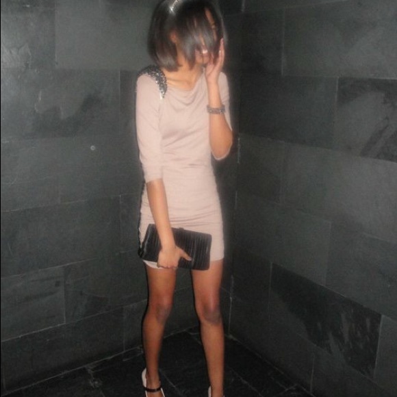 3-Quarter Sleeve Dress with Shoulder Detail