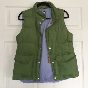 JCrew green puff/down vest