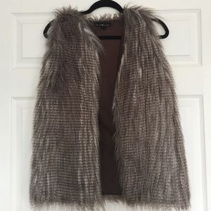 Faux fur vest