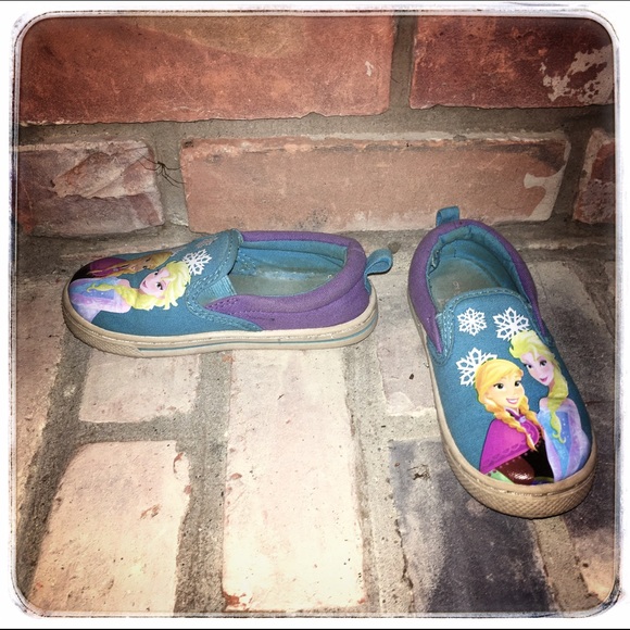 Disney Frozen Anna and Elsa loafers size 9 - Picture 1 of 3