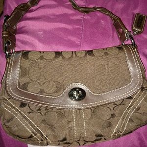 Coach Brown shoulder purse