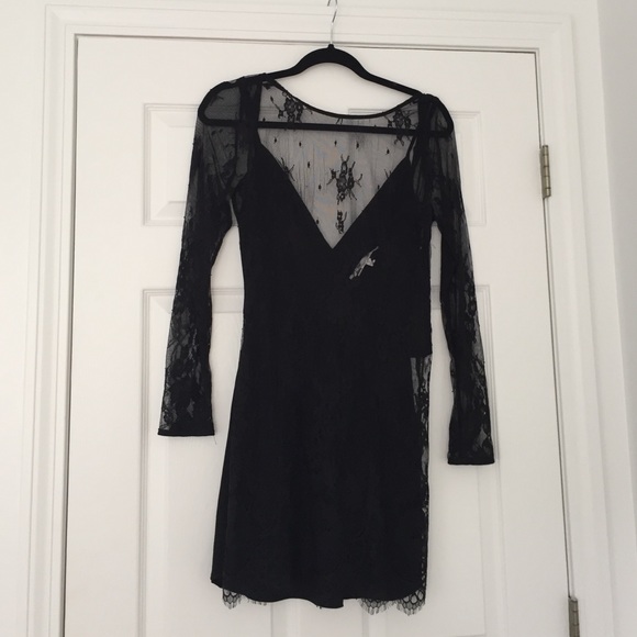 Lovers & Friends black lace mini dress