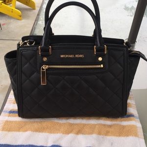 Michael Kors Quilted Black Selma