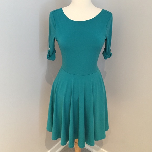 Express Turquoise Skater Dress