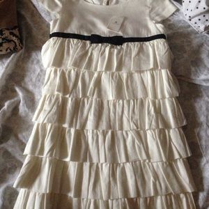 Ankle length cotton pleated dress