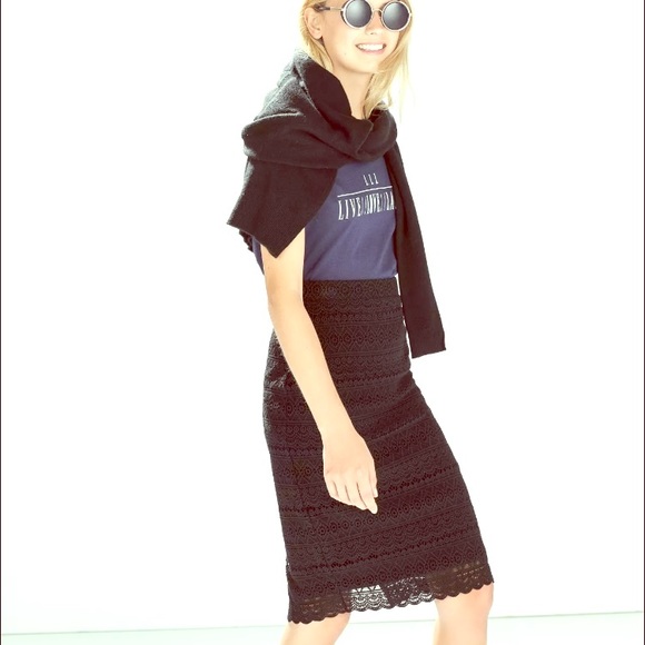 Zara Knit Lace Skirt