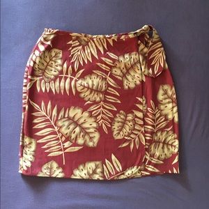 Izod, 100% silk wrap style midi skirt