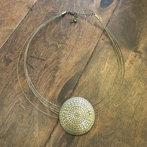 Metal statement necklace