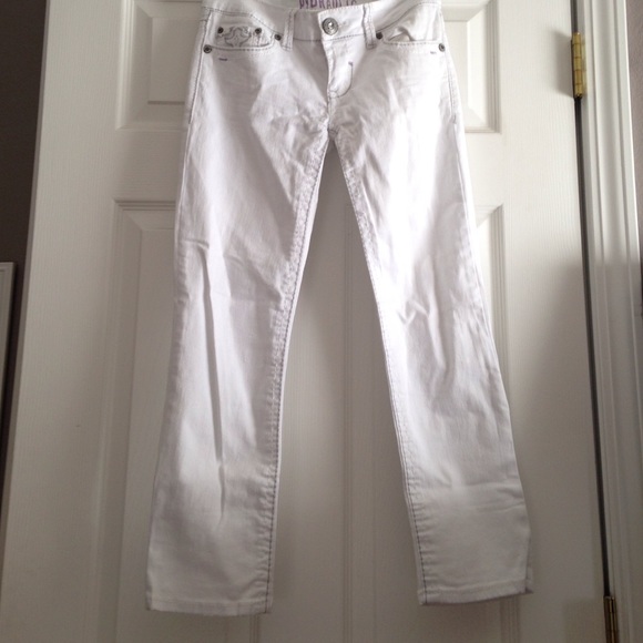 White Hydraulic brand denim with pocket designs