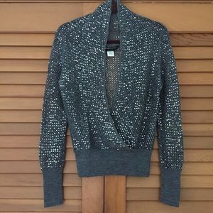 BCBG Max Azria Merino Wool Sequin Sweater
