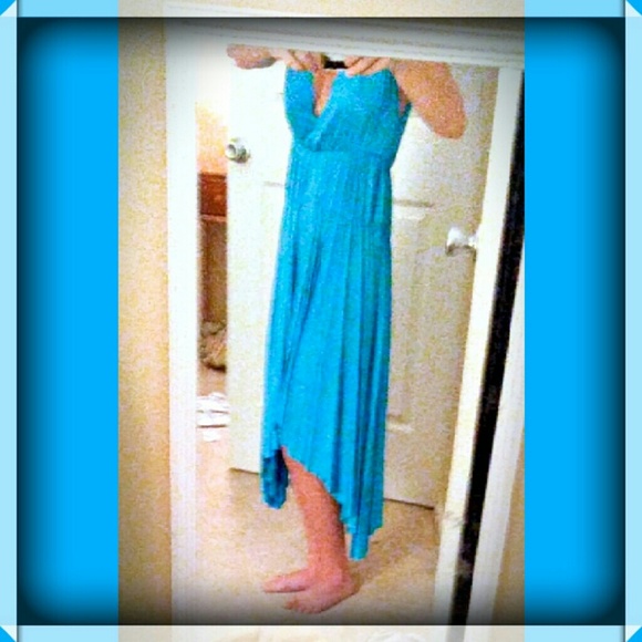 Baby BLUE hi Low mini dress