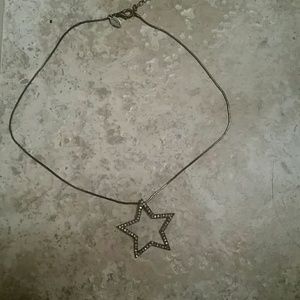 Black star necklace