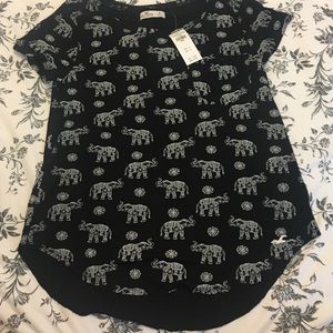 NWT! elephant print shirt