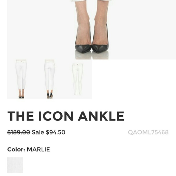 NWT Joe's Jeans White Icon Ankle