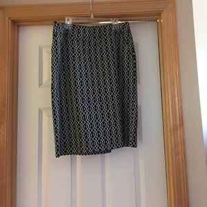 Merona black & white Pencil Skirt