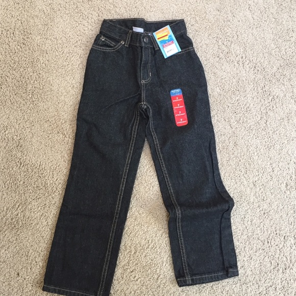 Boys dark straight leg jeans size 7