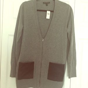 Long Banana Republic zipper cardigan
