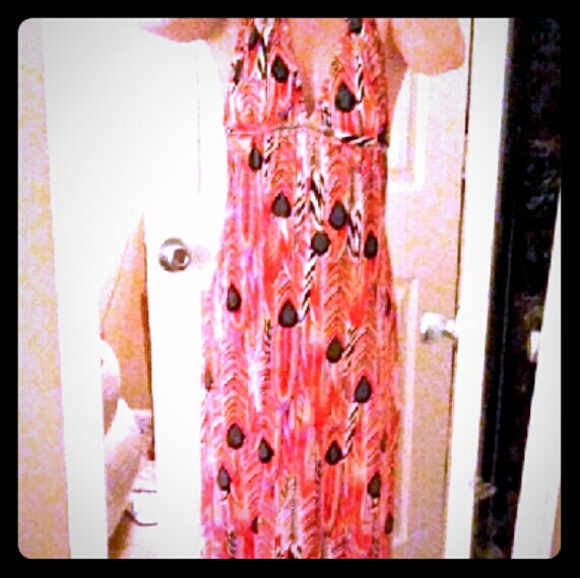 Backless Maxi multicolored dress