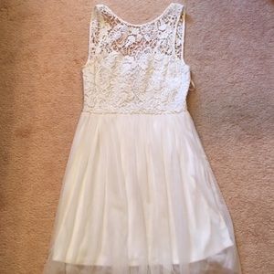 White crochet dress