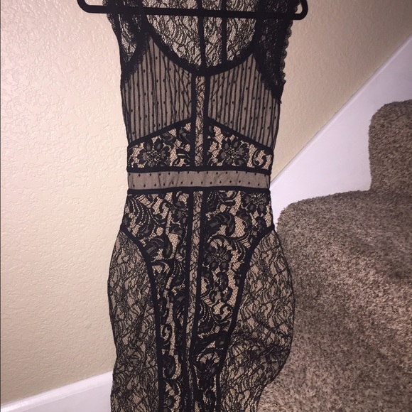 Bebe black lace dress, size small worn once