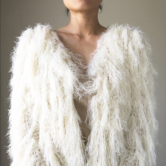 Shaggy faux fur cardigan - Picture 2 of 4