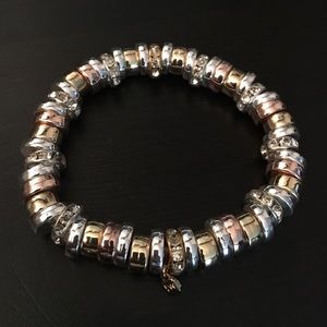 Tri tone bead bracelet
