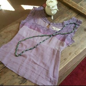 Free People Lace n Lilac Tank