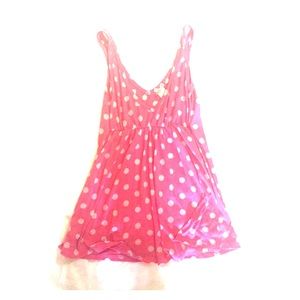 Pink and white polka dot tank