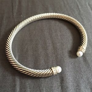 David Yurman Cable Classics Bracelet, Pearl