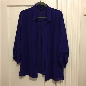 Forever 21 | Navy Blue Sheer Blouse