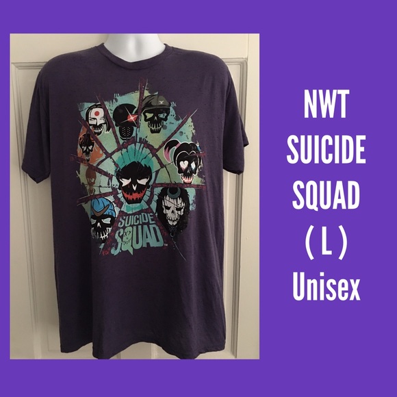 DC COMICS 💀 Suicide Squad Movie Poster T-Shirt - Picture 3 of 3