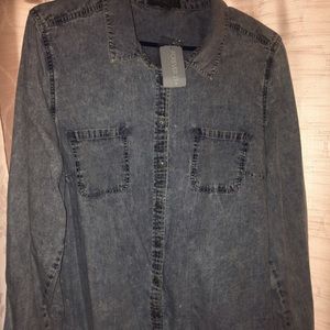 Denim Washed Button Up